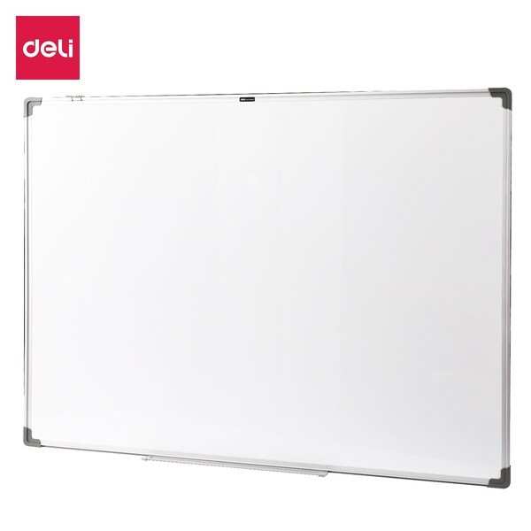 Deli Magnetic Whiteboard 36x48, Smooth Dry-Erase, Aluminum Frame, Tray E39034A - main