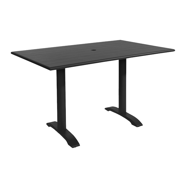 Bfm Seating Beachcomber-Bali End 32x48 Dining Height Table - Powder Coated Black PHB3248BLU-0022BL - main