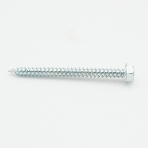 Malco 8X2, 1/4 in Slotted Hex Washer Head Sheet Metal Screws, Fast & Easy Piercing, Zinc Plated, 1400PK HW8X2ZP - main
