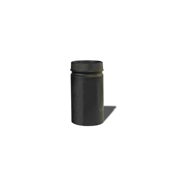 Selkirk Stove Pipe, 8 in ID x 8-1/2 in OD Dia, 12 in L, Aluminized Steel/Stainless Steel, Black DSP8P12-1 - main