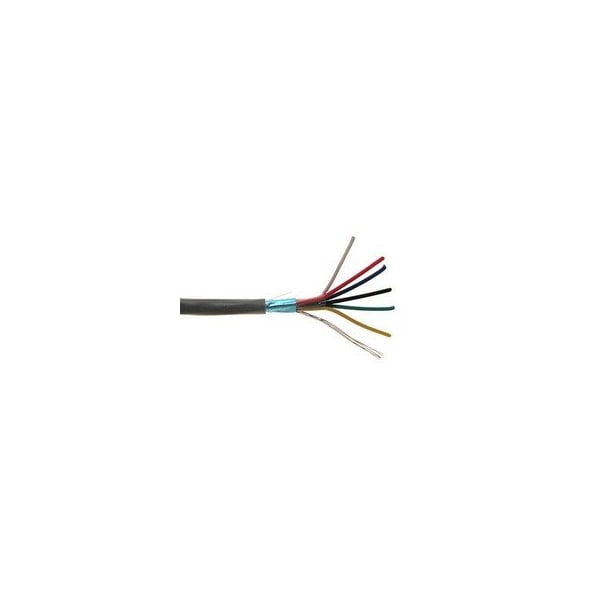 Cable Wholesale Shielded Security/Alarm Wire, Gray, 18/6 (18AWG 6 Conductor), Stranded, CMR / Inwall rated, 10K5-56212SF - main
