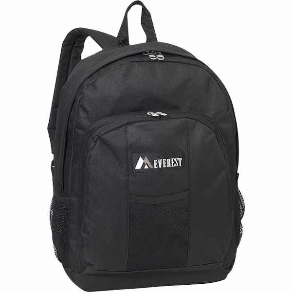 Everest Trading Everest BP2072-BK 17 in. Backpack with Front and Side Pockets BP2072-BK - main