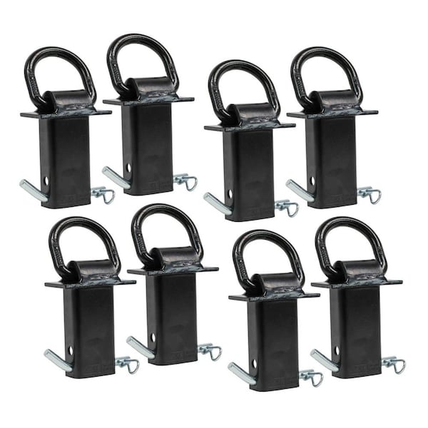 Mytee Products Trailer Stake Pocket -Small 5/8in Forged D Ring Black Powder Coated 5400lbs WLL, 8PK SPDR-Sx8 - main