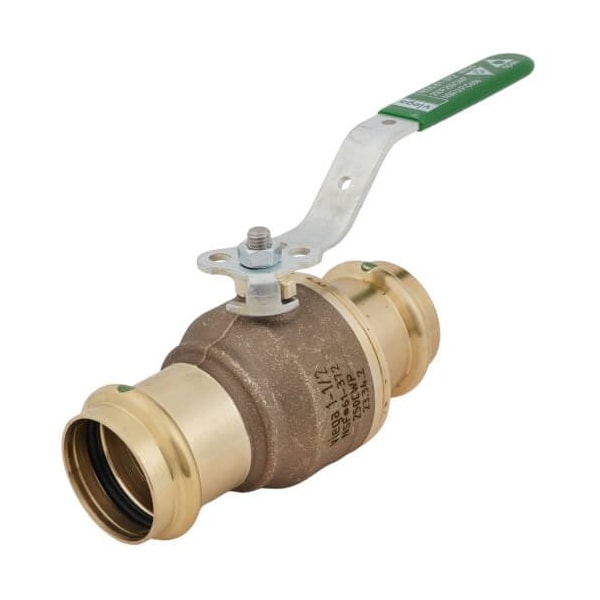 Viega 1-1/2 in ProPress Bronze Full Port Ball Valve w/ Lockable Metal Handle (Lead Free) 79943 - main