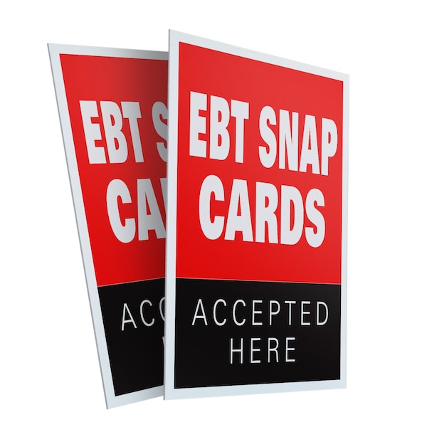 Signmission Ebt Snap Cards, Plastic Signs Only 24 Inch x 36 Inch, Corrugated Plastic, 2PK CSB-2436-2PACK-Ebt Snap Cards - main