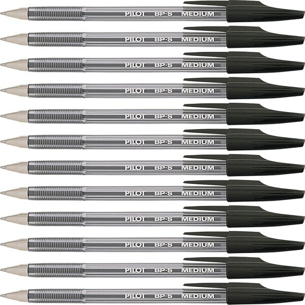 Pilot Pilot, BETTER STICK BALLPOINT PEN, MEDIUM 1MM, BLACK INK, SMOKE BARREL, DOZEN 35711 - main
