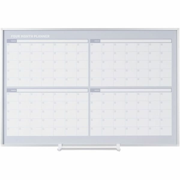 Bi-Silque MasterVisi, 4 Month Planner, 36x24, Aluminum Frame GA03105830 - main