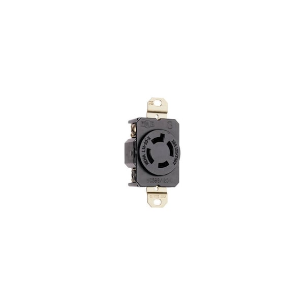 Pass & Seymour 20ABLK GRND Lock Outlet L1420RCCV3 - main