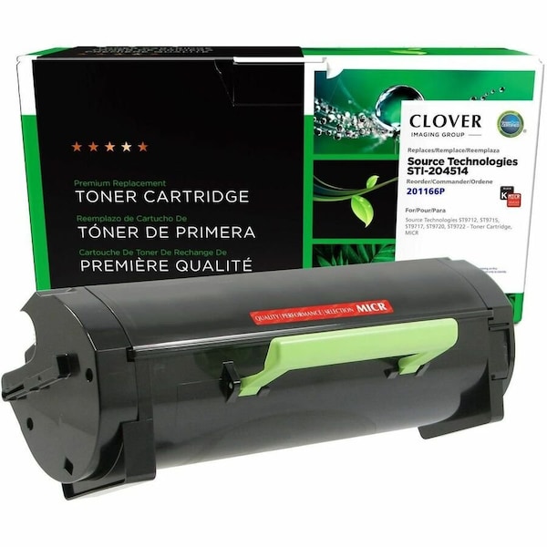 Clover Imaging Group Remanufactured MICR Toner Cartridge for Source Technologies STI-204514 201166P - main
