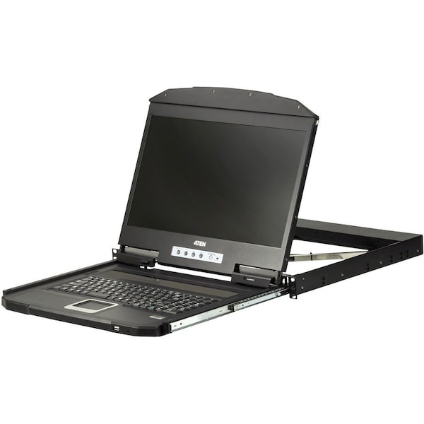 Aten 1U Ultra Short Depth Single Rail WideScreen LCD Console (USB / VGA) CL3100NX - main