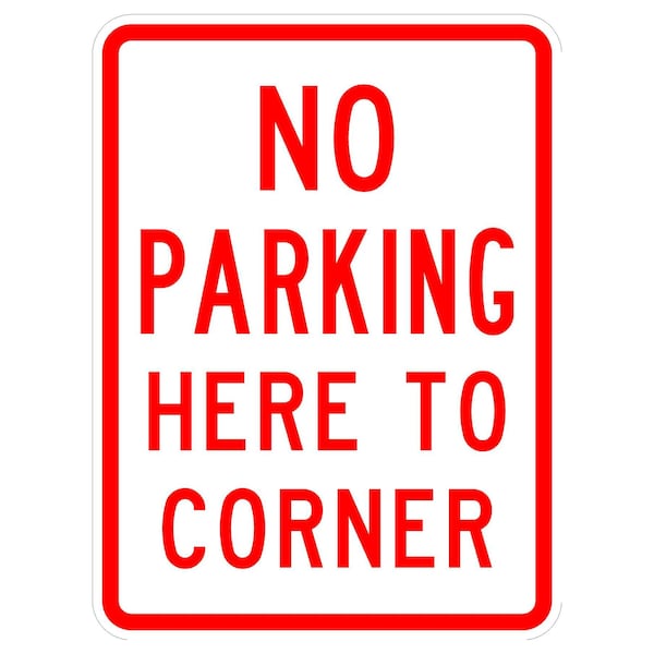 Sign Solutions Usa Parking Sign, 18 in W, Aluminum Sign, White DCS06DWT1824CUS00169 - main