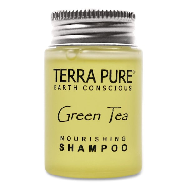 Diversified Hospitality Solutions Terra Pure Shampoo Jam Jar, Green Tea Lemongrass Scent, 1 oz Jar, 300PK TP01S100 - main