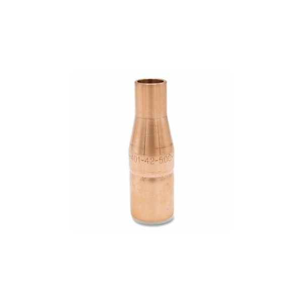 Bernard Air-Cooled Bore Nozzle, Standard-Duty, Slip-On, 1/2in Bore, 1/8in Recess, Bottleneck, Copper, 10PK 360-401-42-50C - main