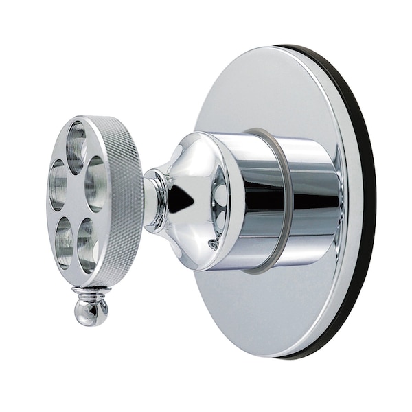 Kingston Brass Single-Handle Six-Way Diverter Valve with Knurled Handle and Round Trim Kit, Polished Chrome KS4031RKZ - main