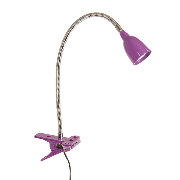 Newhouse Lighting 22 in. Purple LED Clamp Desk Lamp Light, Clip on Light/Clamp Lamp for Desk, Bed, Office, Dorm Room NHCLP-LED-PUR - main