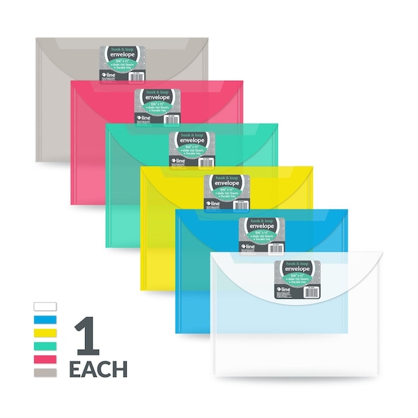 C-Line Products Poly Xl Reusable Envelope, Ltr Size, Side Load, Color May Vary, PK36 58000-DS - main