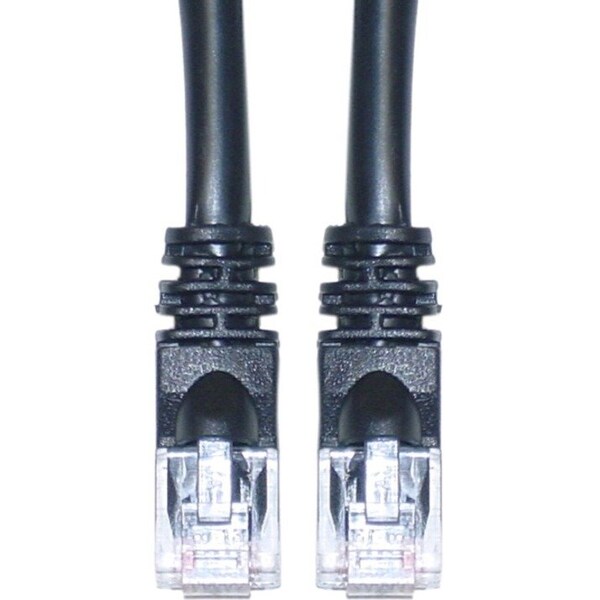 Cable Wholesale Cat5e Black Copper Ethernet Patch Cable, Snagless/Molded Boot, POE Compliant, 1.5 foot 10X6-02201.5 - main