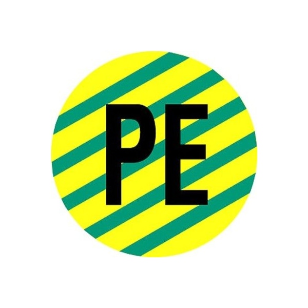 Panduit Id Lbl, ft Protectv Cond Sym, Strpe, PK10 PESS-A-PE - main