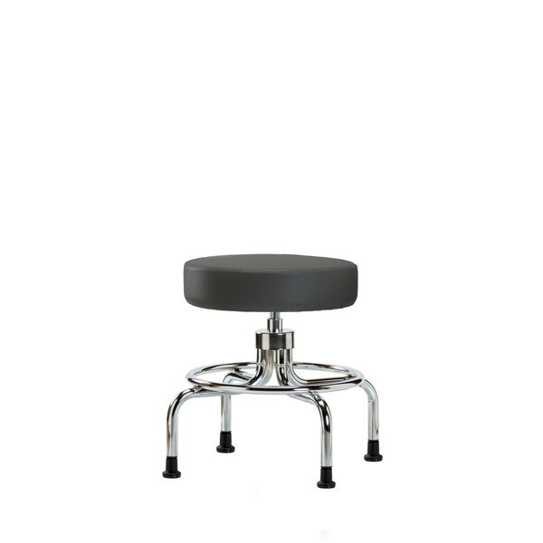 Blue Ridge Ergonomics Screw-Lift Stool, Vinyl, CR, Glides, Gry BR-VSLMD-CR-RG-8605 - main
