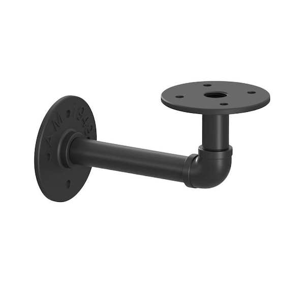 Knape & Vogt Birmingham, 201 Series Elbow Style Premium Decorative Shelf Bracket, 50 lb, 8 in L, 4.3 in H RP-201BREL-8BK - main