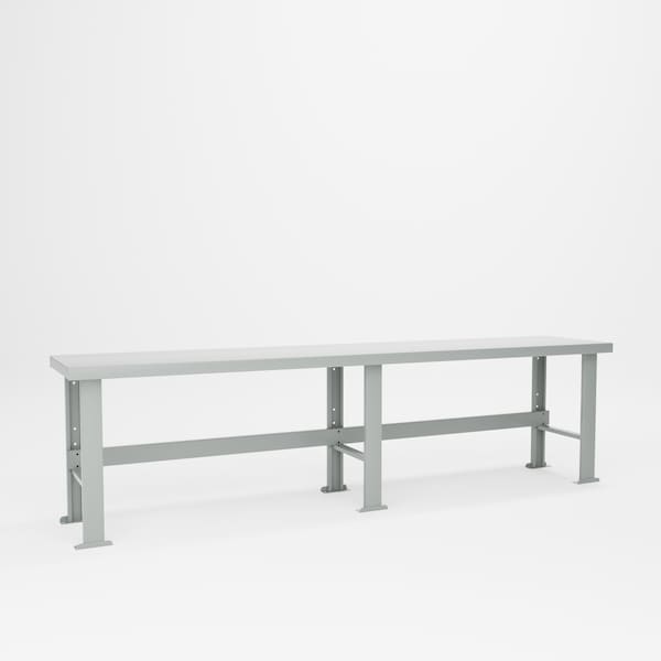 Pucel F Series Workbench, 120 in W x 24 in D x 32-1/2 in H, Gray F-24120 - main