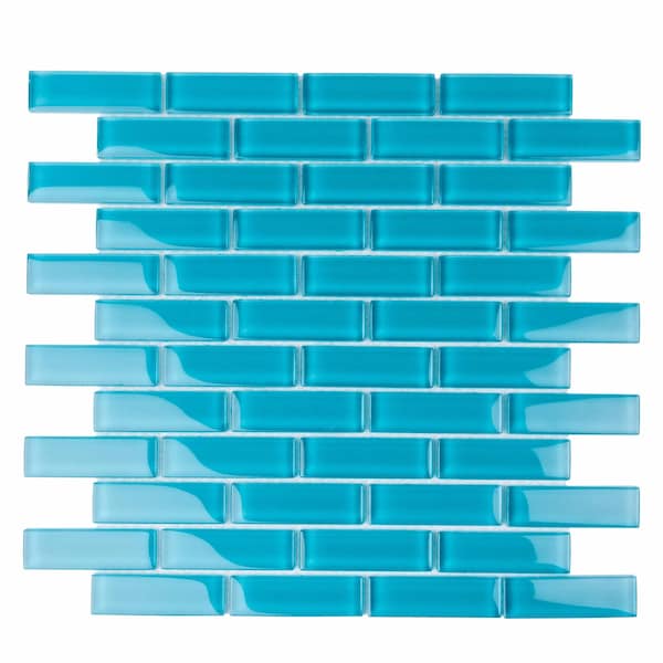 Apollo Tile Sapphire Blue 11.9 in x 11.9 in Glass Glossy Floor and Wall Mosaic Tile 4.92 sqft/case, 5PK APLBR88042A - main