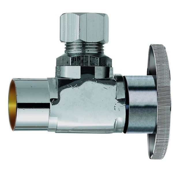 Plumb Pak ShutOff Valve, 12 x 38 in Connection, Sweat x Compression, Brass Body PP20060LF - main