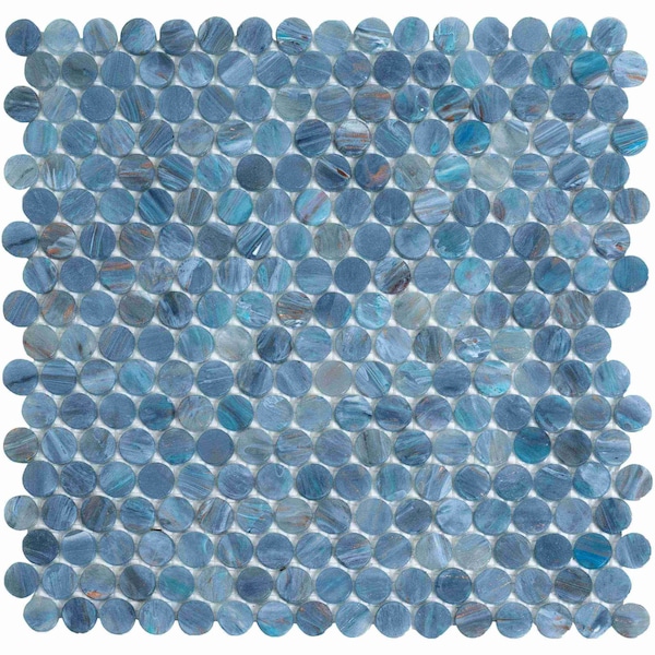 Apollo Tile Blue 12.2 in x 12.2 in Glass Glossy Floor and Wall Mosaic Tile 10.34 sqft/case, 10PK APLAPN8803A - main