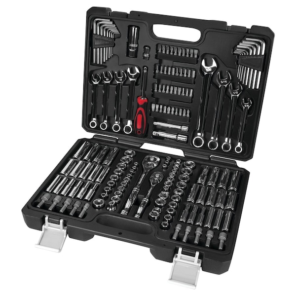 Performance Tool 155 pc. Mechanic's Tool Set, Ratchets Sockets Hex Keys Case W30502 - main
