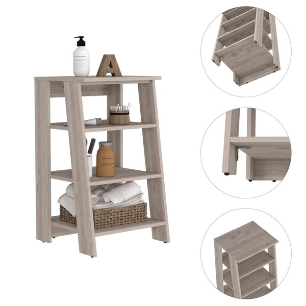 Homeroots 17" Light Gray Wood Freestanding Bathroom Vanity 478198 - main