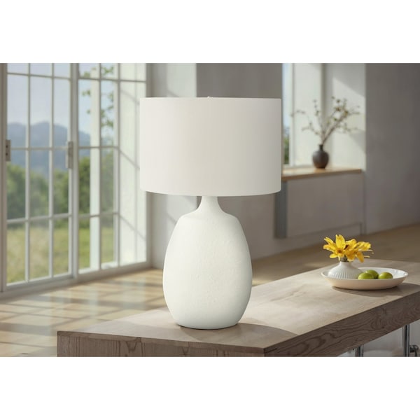 Monarch Specialties Lighting, 26 in.H, Table Lamp, Ivory / Cream Shade, Cream Resin, Contemporary I 9609 - main