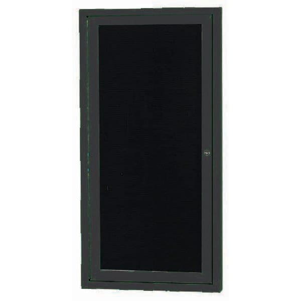 Aarco Enclosed Letter Board Directory w/ Powder Coated Black Aluminum Frame, 24''Hx12''W, 1 Door ADC2412BK - main