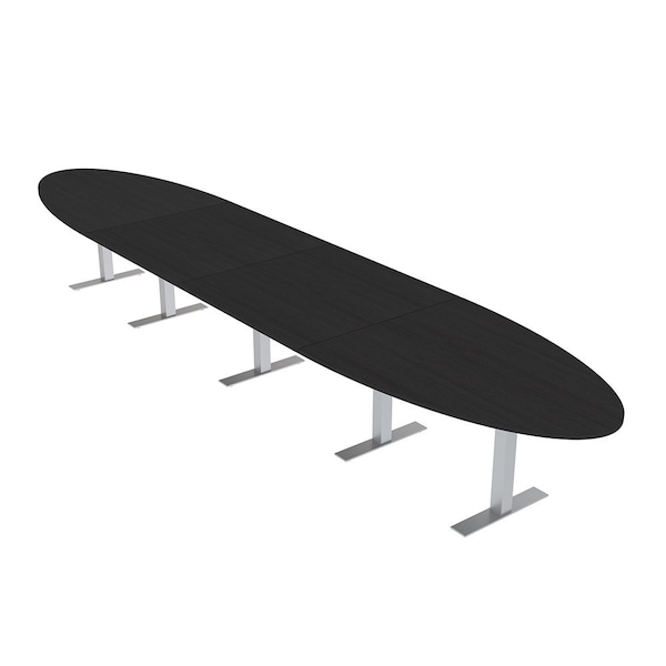 Skutchi Designs 18ft Oval Conference Table With Power | Harmony Series | 16 Person Meeting Room Table HAR-OVL-48X216-T-U999ST19-NA - main