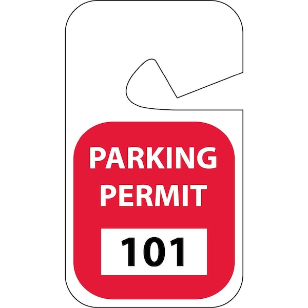 Nmc Rearview Mirror Hang Tag Red, Pk100 PP15B - main