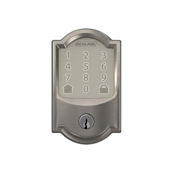 Schlage Encode Satin Nickel Metal Wifi Deadbolt BE489WBVCAM619 - main