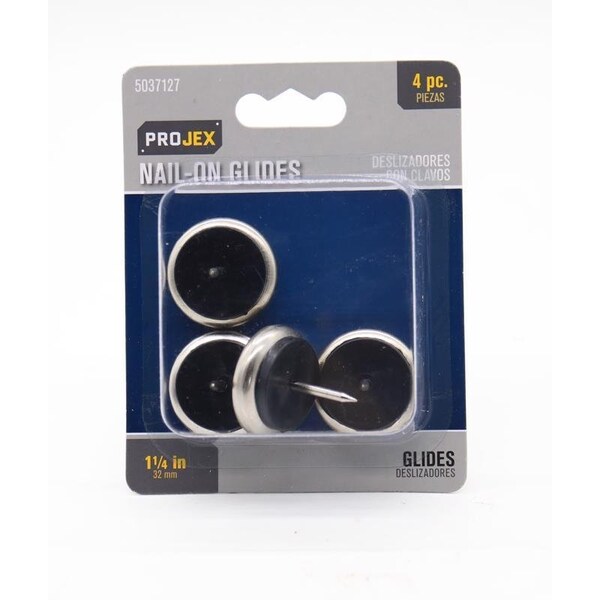 Projex Silver 1-1/4 in. Nail-On Nickel Chair Glide, 4PK P0138 - main