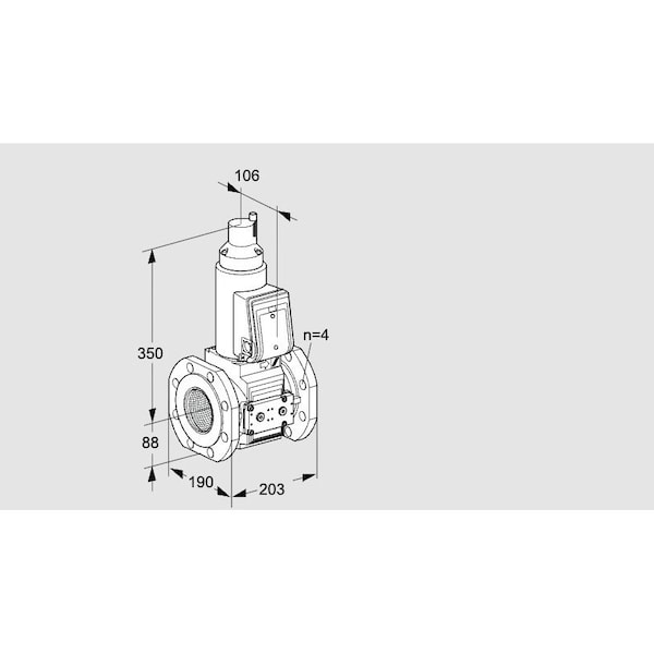 Honeywell Kromschroder VLV ASSY, SOLND, 3 FLG. GAS , VAS7T80A05LQE KS88202820 - main