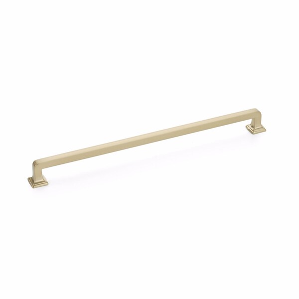 Schaub 12in Center to Center Menlo Park Cabinet Pull Signature Satin Brass Finish 525-SSB - main
