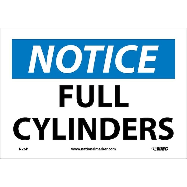 Nmc Notice Full Cylinders Sign, N26P N26P - main