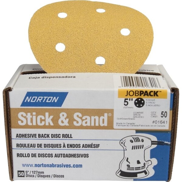 Norton Abrasives Sandingdisc 5" 60G 50Pk 07660701641 - main