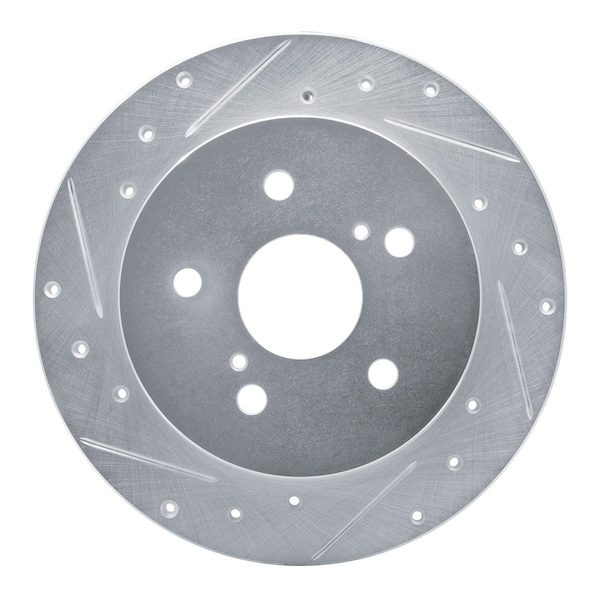 Dynamic Friction Co DFC Brake Rotor - Drilled and Slotted - Silver 631-75041L - main