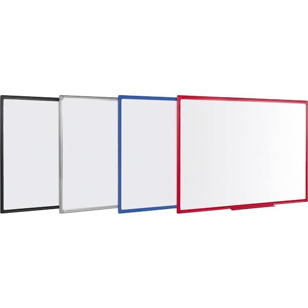 Mastervision Dry Erase Board, Melamine, 23 39/64 in, 35 13/32 in, Plastic Frame, White, Matte MB0712186 - main