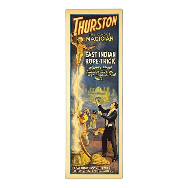 Homeroots 6" X 18" Thurston Rope Trick Vintage Magic Poster Wall Art 393388 - main