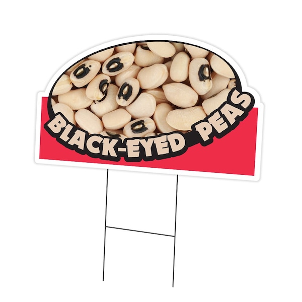 Signmission Black Eyed Peas Die Cut Yard & Stake plastic coroplast window, C-DC-1824-Black Eyed Peas19 C-DC-1824-Black Eyed Peas19 - main