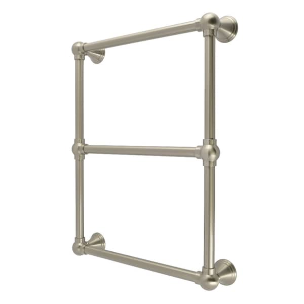 Kingston Brass 18" x 24" Brass Wall Mount 3-Tier Towel Rack, Brushed Nickel DTC24183BN - main