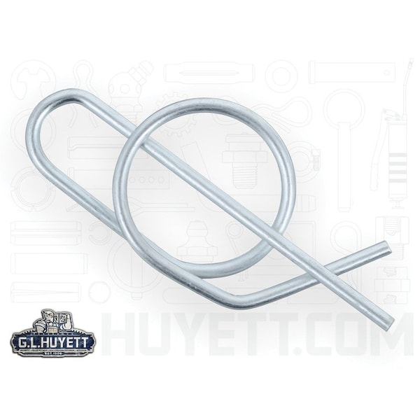 Huyett Ring Cotter Pin, Heavy Duty, Zinc Plated Carbon Steel, 0.091 in Dia x 2.166 in Effective Length RC-0750-H - main