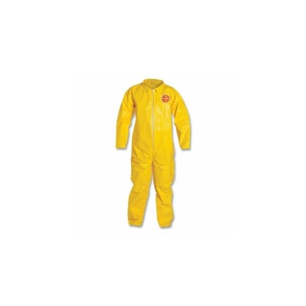 Dupont Tychem 2000 Coverall, Serged Seams, Collar, Zipper Front, Open Wrists and Ankles, Storm Flap, 12PK 251-QC120S-3XL - main