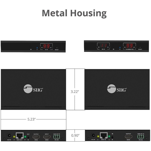 Siig SIIG Full HD HDMI Over IP Extender Kit - 120M - Over IP Networks - Many to Many - Supports HDBit-T CE-H23A11-S2 - main