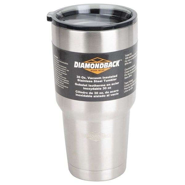 Diamondback Vacuum Insulated Tumbler, 30 oz Capacity, Stainless Steel, Insulated BP-Y01O - main