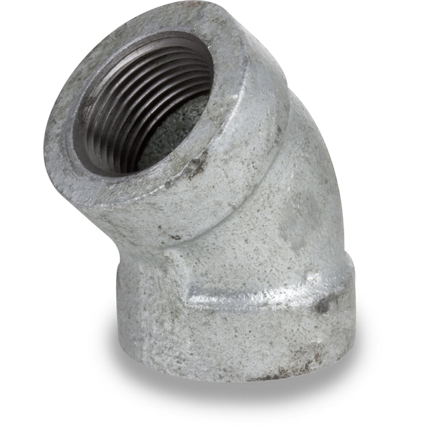 Usa Industrials Pipe Fittings - Galvanized Malleable Iron - Class 300 - 45 Degrees Elbow - 3/8in NPT Female ZUSA-PF-20708 - main